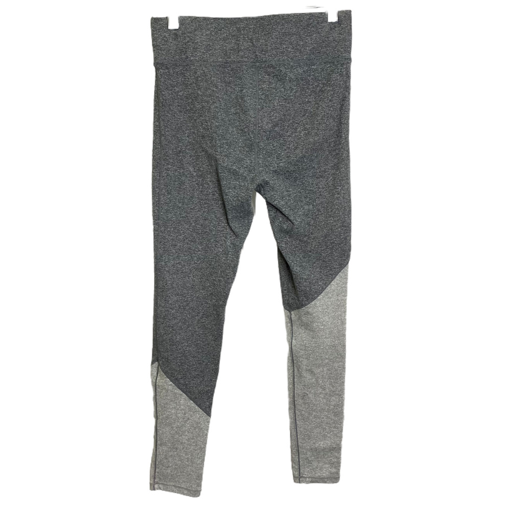 Women's Leggings Cropped Heathered Gray Activewear‎ Fitted Elastic Waist Size L